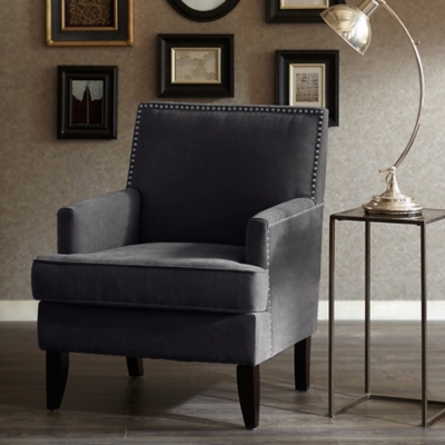 Madison Park Colton Club Chair, Charcoal, large