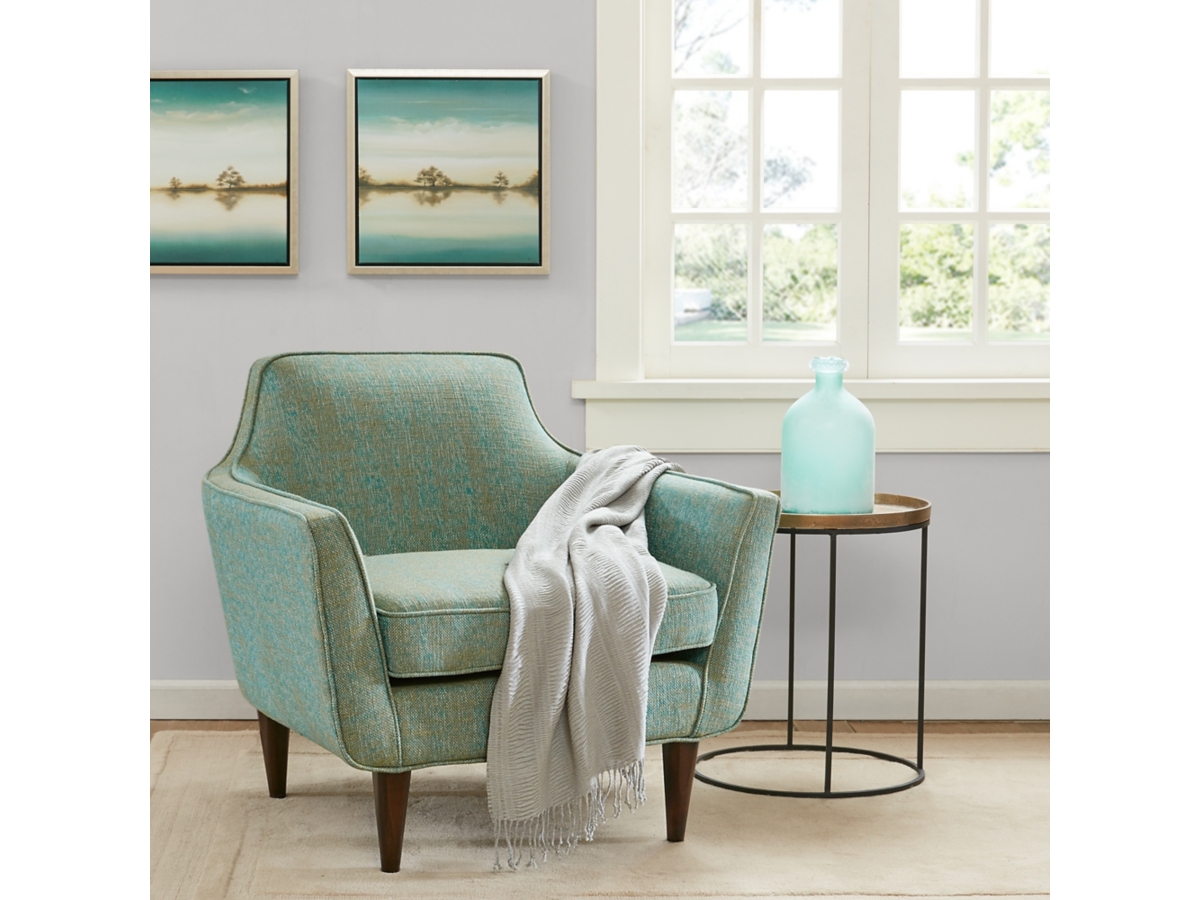 Mid century accent chair with ottoman sales