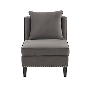 Madison Park Dexter Armless Shelter Chair, Gray, large