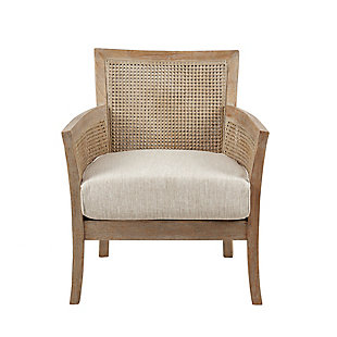 Madison Park Deidra Accent Chair, Cream/Reclaimed Natural, large