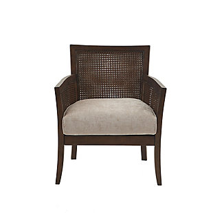 Madison Park Deidra Accent Chair, Tan/Espresso, large