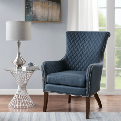 Madison Park Heston Accent Chair, Dark Blue, large