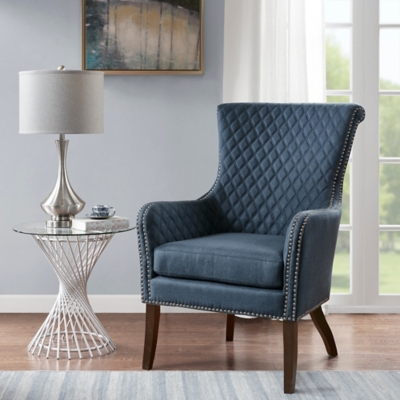 Kileen Accent Chair, Dark Blue