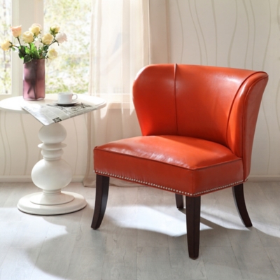 Bally Armless Accent Chair, Orange