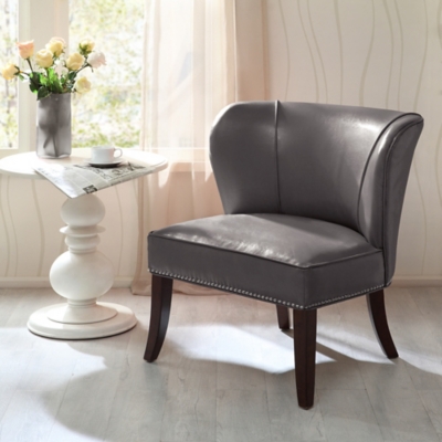 Madison Park Hilton Armless Accent Chair, Gray, large