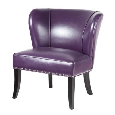 Madison Park Hilton Armless Accent Chair, Purple, large