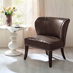 Madison Park Hilton Armless Accent Chair, Brown, rollover