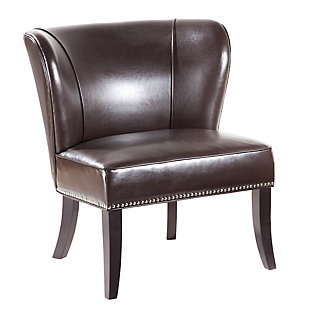 Madison Park Hilton Armless Accent Chair, Brown, large