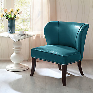 Madison Park Hilton Armless Accent Chair, Blue, rollover