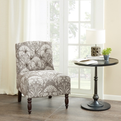 Madison Park Lola Tufted Armless Chair, Taupe, large