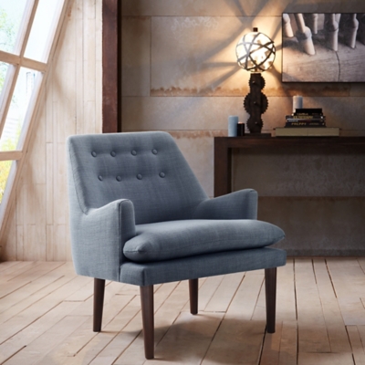 Faith Mid-Century Accent Chair, Blue