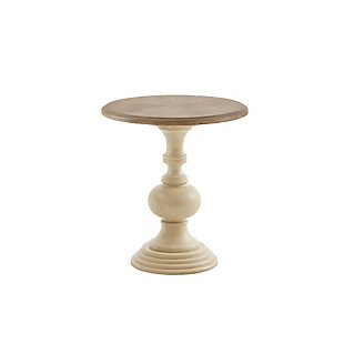 Madison Park Lexi Accent Table, Natural/White, large