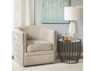 Milton Tufted Barrel Swivel Chair