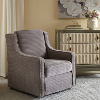 Sidney Chenille Swivel Chair, Gray