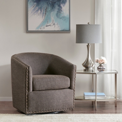 Sheldon Swivel Chair, Chocolate