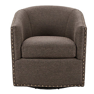 Madison Park Tyler Swivel Chair, Chocolate, large