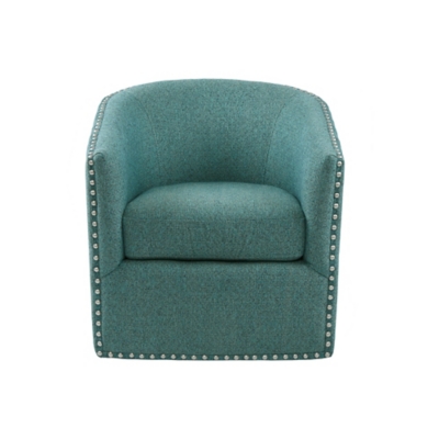 Madison Park Tyler Swivel Chair, Teal Multi, large