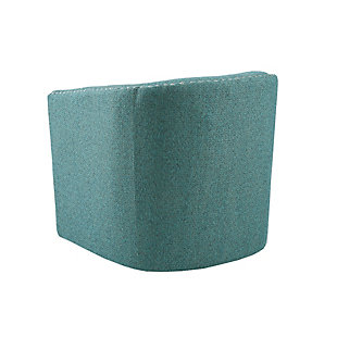 Relax in style with the Madison Park Tyler Swivel Chair. Its curved design and high-density foam cushion create a deep and comfortable seat, allowing for instant relaxation. Pewter-tone nailheads lining the arms and back add charm and style, while the swivel feature allows for easy mobility. Upholstered in a vivid teal fabric with indigo and gold accent colors, this swivel chair fits in any room of your home.Made with wood | Metal base with black finish | Polyester upholstery | High-density foam filling | Pewter-tone nailhead trim | 360-degree swivel