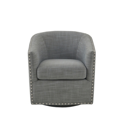 Madison Park Tyler Swivel Chair, Gray, large