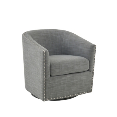 Madison Park Tyler Swivel Chair, Gray, large