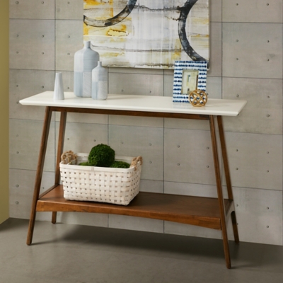 Avenu Console, Off White/Pecan