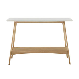 Madison Park Parker Console Table, Off White/Natural, large
