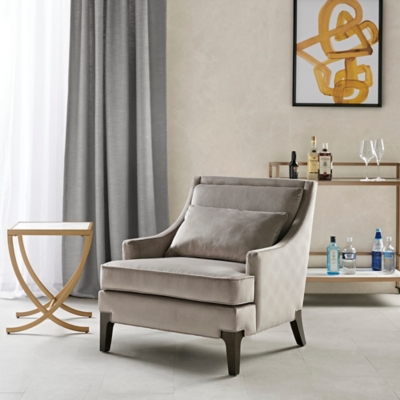 Anna Arm Accent Chair, Light Gray