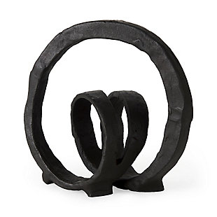 Mercana II Black Metal Infinite Ribbon Sculpture, , large