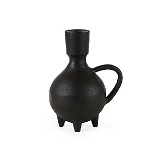Mercana Black Spherical Vase with Flute, , large