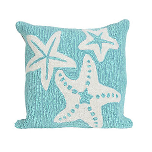Deckside Ocean Gem Indoor/outdoor Pillow, Blue, rollover