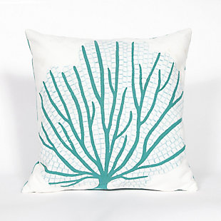 Spectrum III Sea Branch Indoor/outdoor Pillow, Blue, large