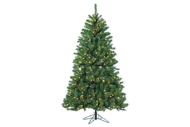 Gerson International Holiday 7Ft. Montana Pine Christmas Tree with Warm White Lights | Ashley ...