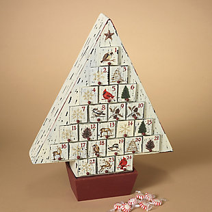 Holiday Rustic Wooden Christmas Tree Advent Calendar, , rollover