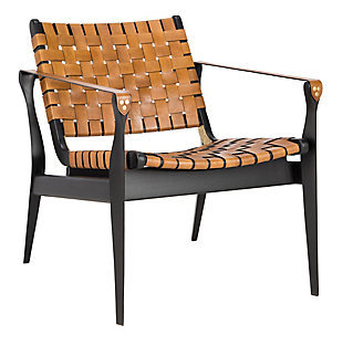 Safavieh Dilan Safari Chair, Brown/Black, large