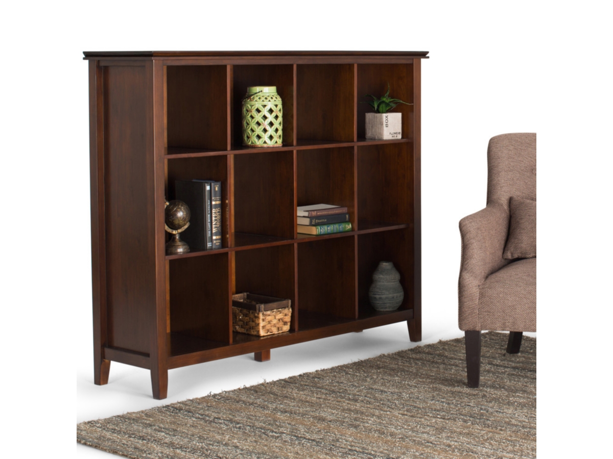 Simpli Home Artisan 48" 12-Cube Storage, Russet Brown, large