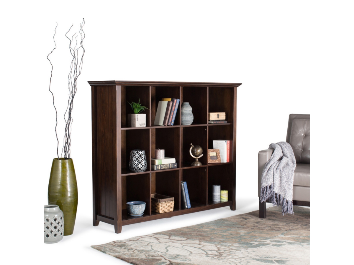 Simpli Home Acadian 48" 12-Cube Storage, Brunette Brown, large