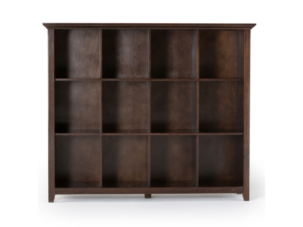 Simpli Home Acadian 48" 12-Cube Storage, Brunette Brown, large