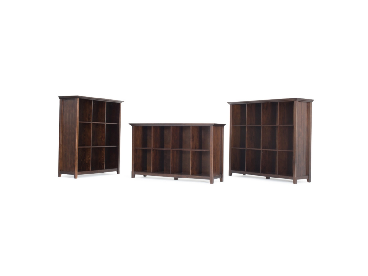 Simpli Home Acadian 48" 12-Cube Storage, Brunette Brown, large