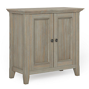 Simpli Home Amherst 32" Transitional Storage Cabinet, Gray, large