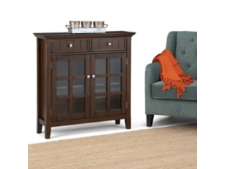 Warm Shaker SOLID WOOD 32 inch Wide Transitional Low Storage