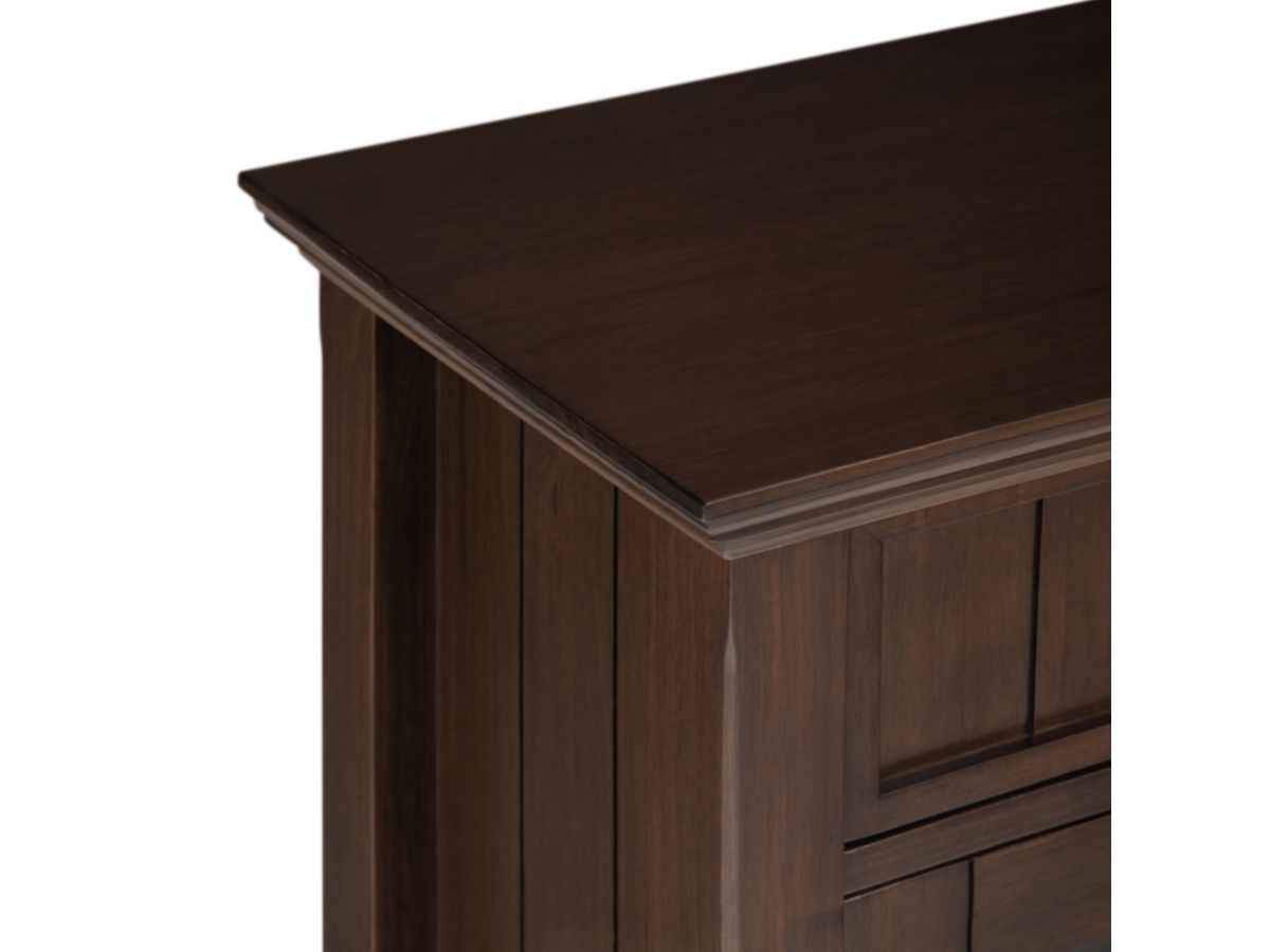 Simpli Home Acadian 36" Rustic Storage Cabinet, Brown, large