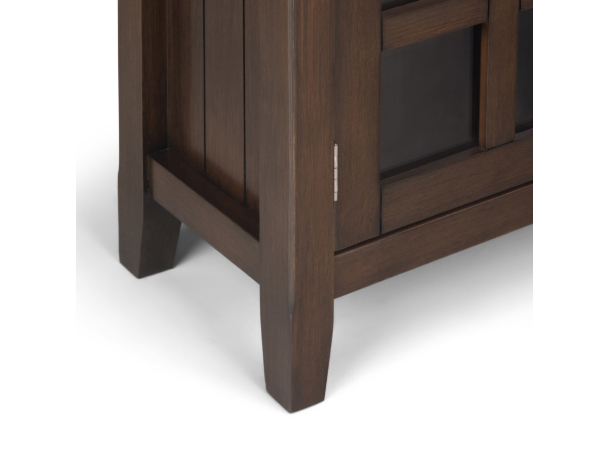 Simpli Home Acadian 36" Rustic Storage Cabinet, Brown, large