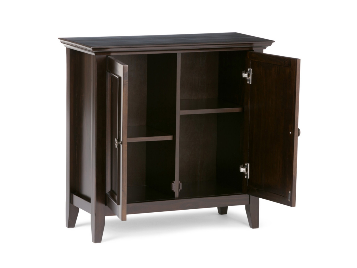 Simpli Home Amherst 32" Transitional Storage Cabinet, Hickory Brown, large