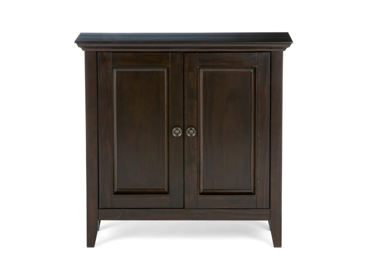 Simpli Home Amherst 32" Transitional Storage Cabinet, Hickory Brown, large