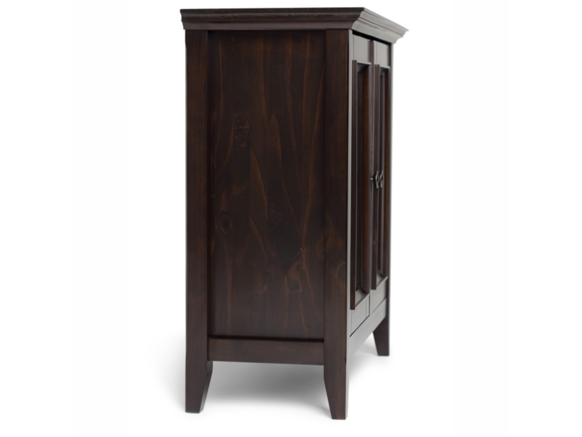 Simpli Home Amherst 32" Transitional Storage Cabinet, Hickory Brown, large