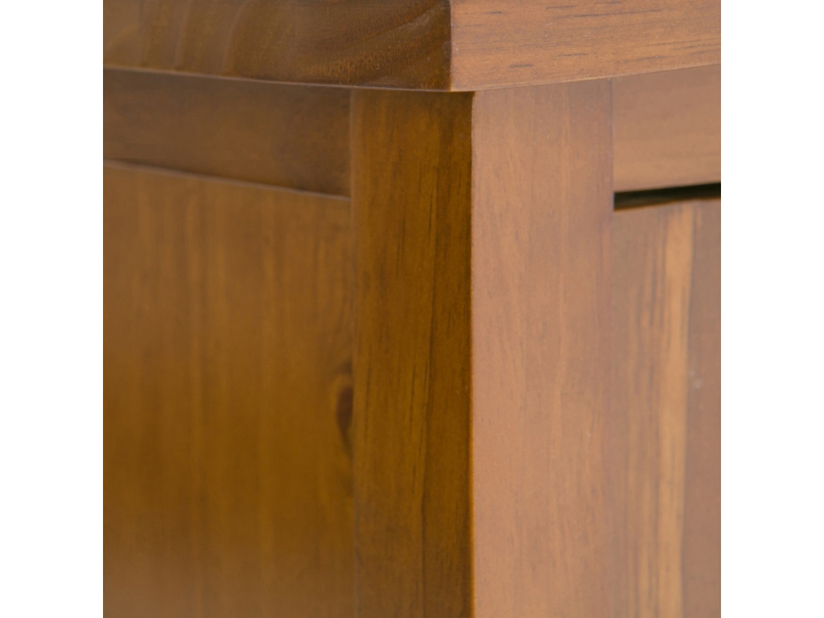 Simpli Home Warm Shaker 32" Rustic Storage Cabinet, Light Golden Brown, large