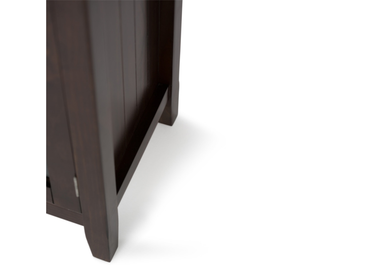 Simpli Home Acadian 62" Rustic Storage Cabinet, Brunette Brown, large