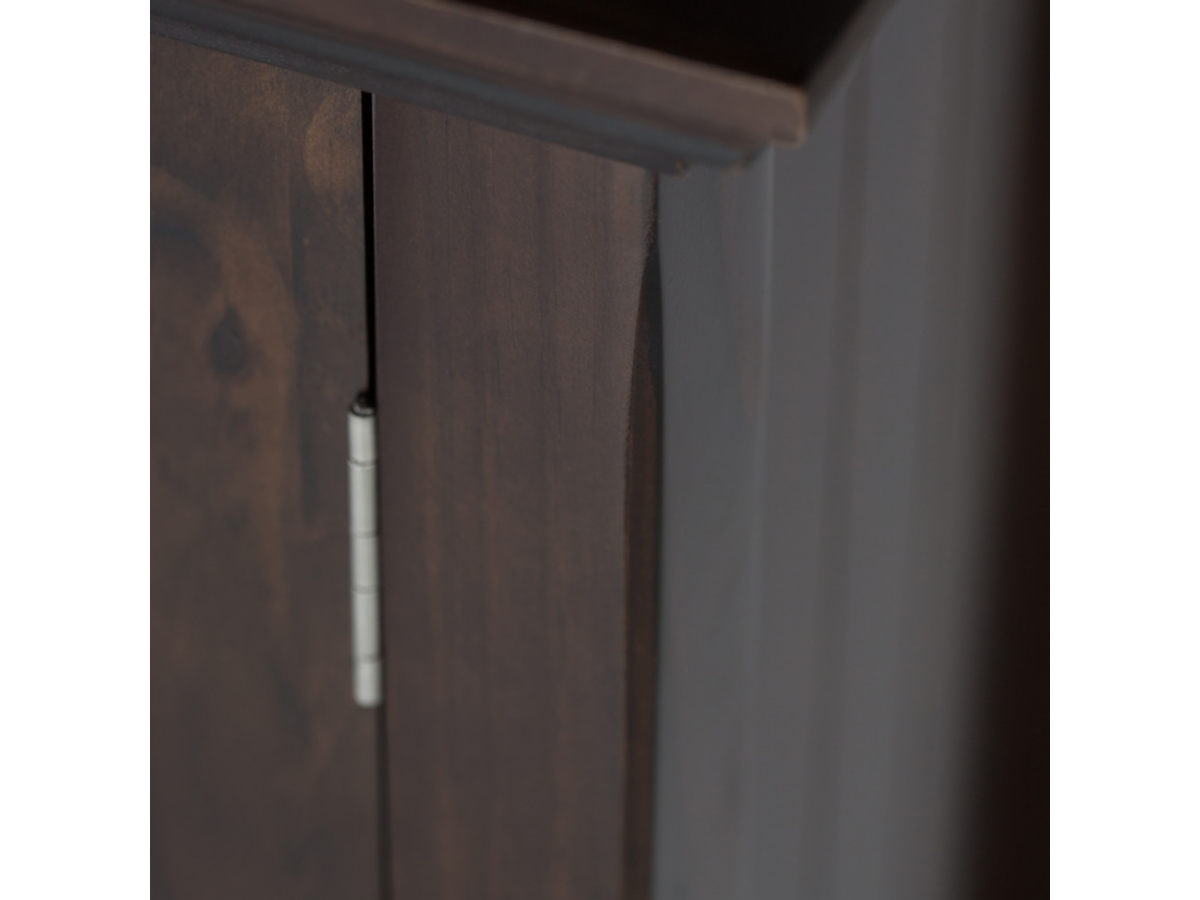 Simpli Home Acadian 62" Rustic Storage Cabinet, Brunette Brown, large