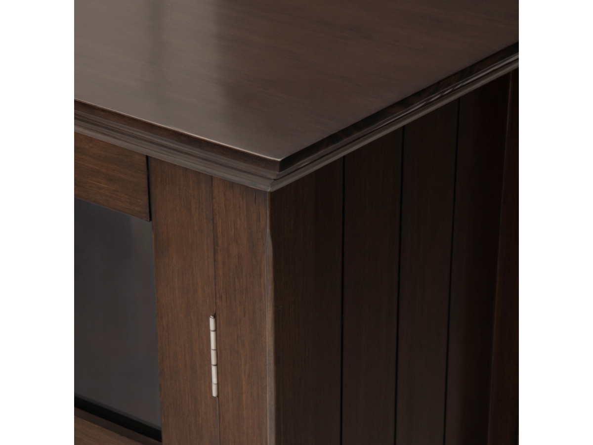 Simpli Home Acadian 39" Rustic Storage Cabinet, Brown, large