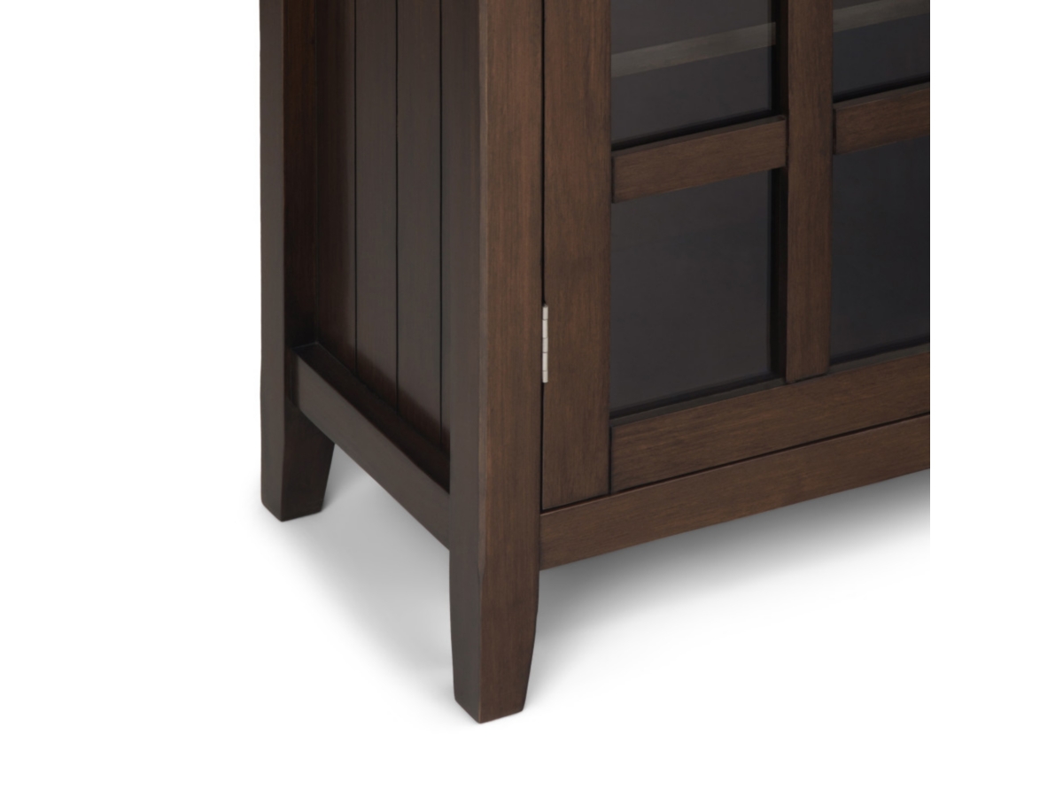 Simpli Home Acadian 39" Rustic Storage Cabinet, Brown, large